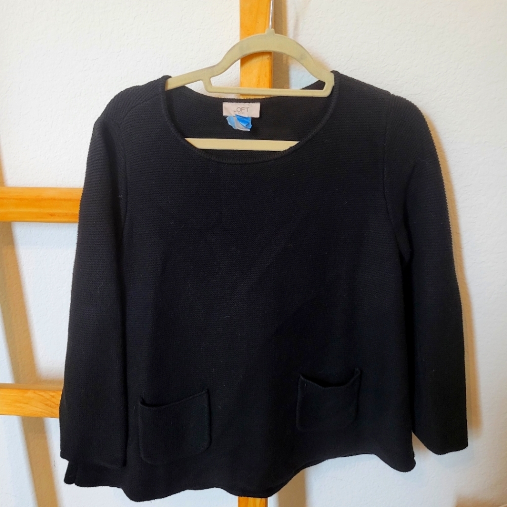 LOFT Black Knit Sweater